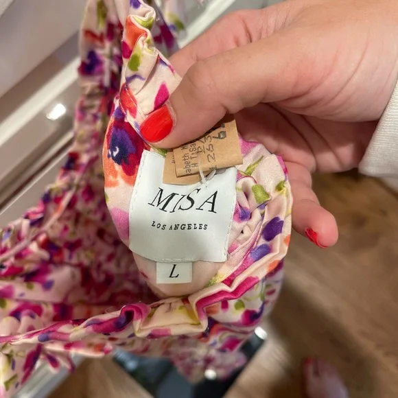 MISA Los Angeles Floral Ruffle Dress - Picture 3 of 3